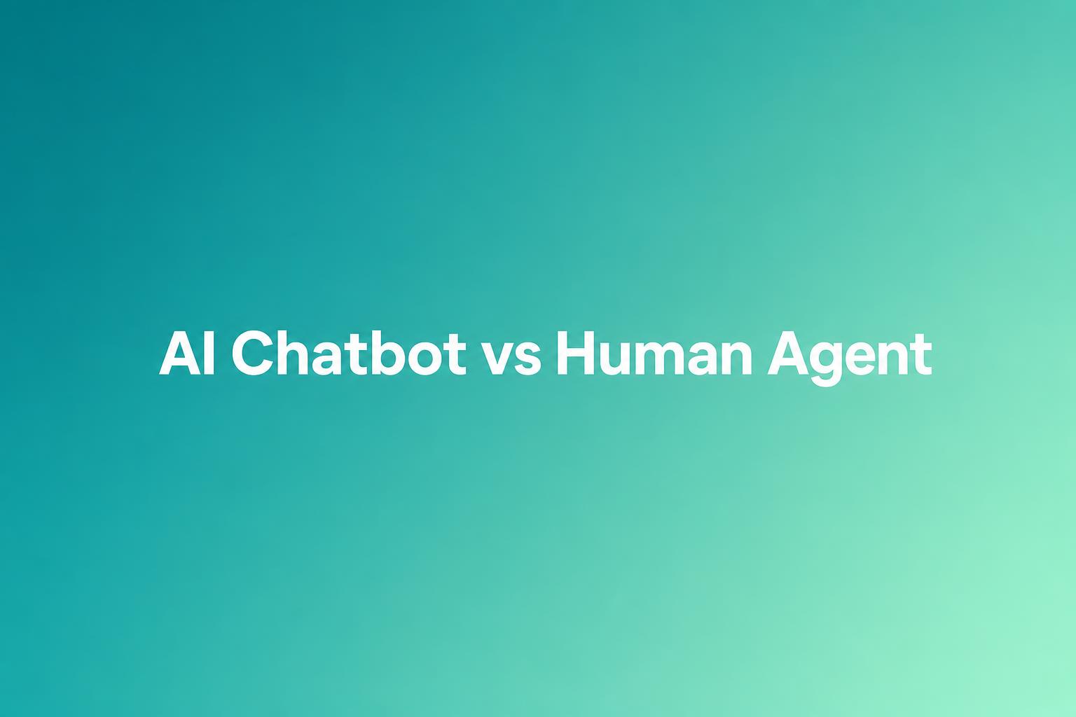 AI Chatbot vs Human Agent — Televanta cover